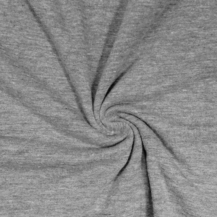 French Terry Cotton Spandex-Hether Gray - Click Image to Close